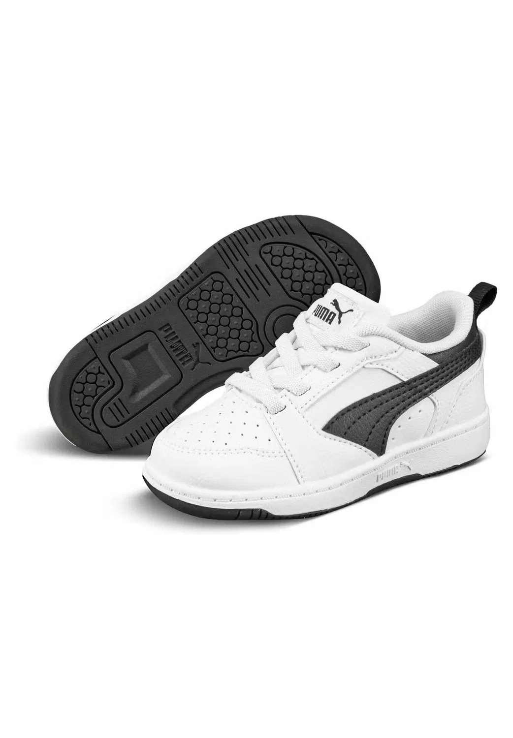 Детские кроссовки с брендовым дизайном Puma Rebound V6 Lo AC PS, Puma, Weiß Schwarz