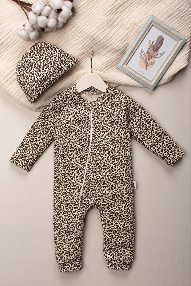 Детский комбинезон для девочек с принтом Leopard Mai Perla, Leopard — фото 3