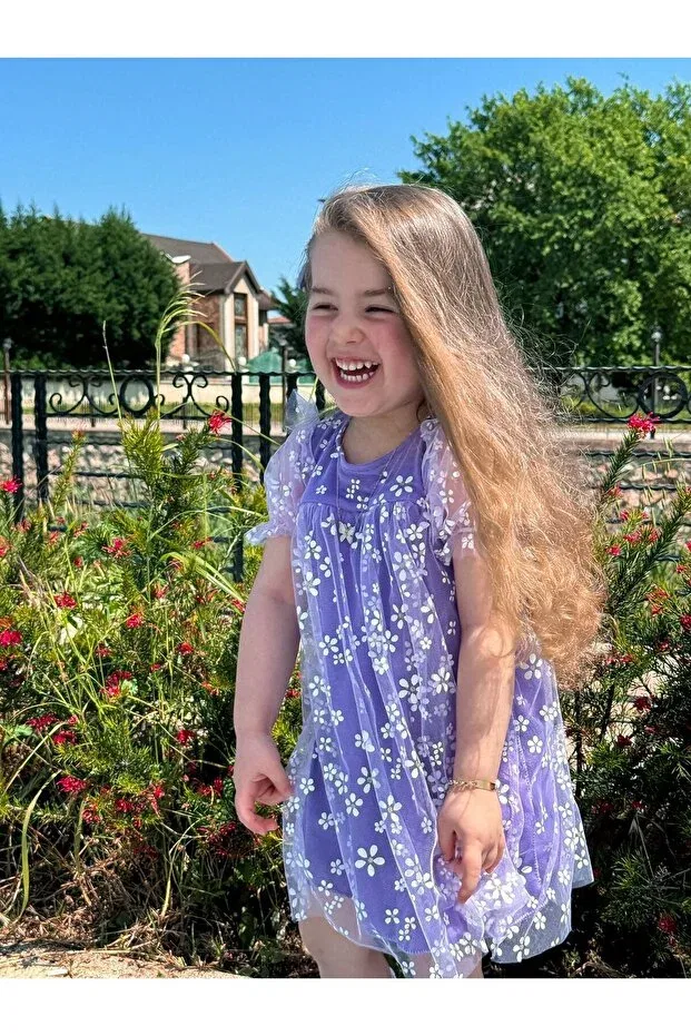 Детское платье для девочек с принтом Hira Kids Collection, Lila