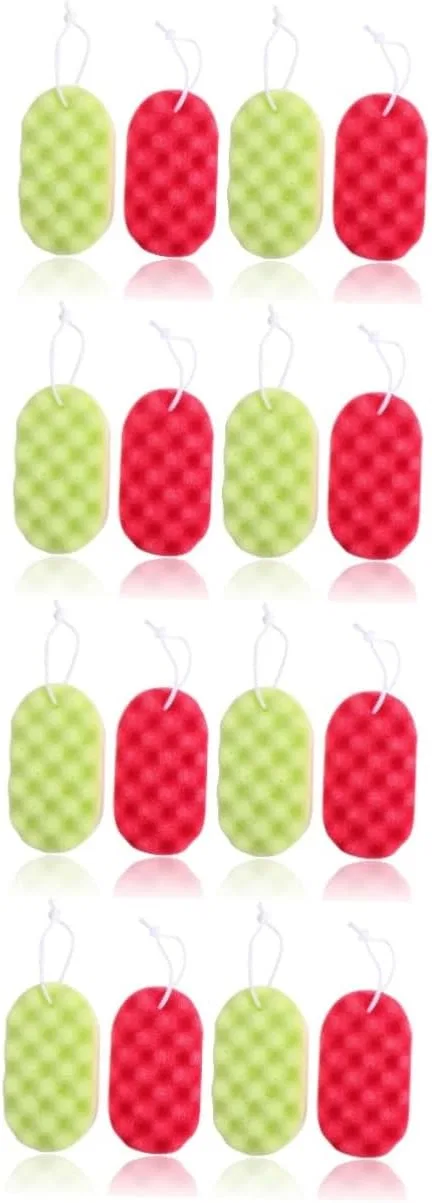 Baluue Мочалка для ванны и тела, набор 16 шт, Yellow, Red
