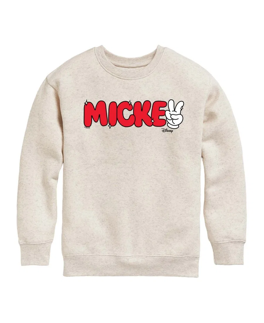 Свитшот с принтом Mickey Peace Sign Hybrid, Natural
