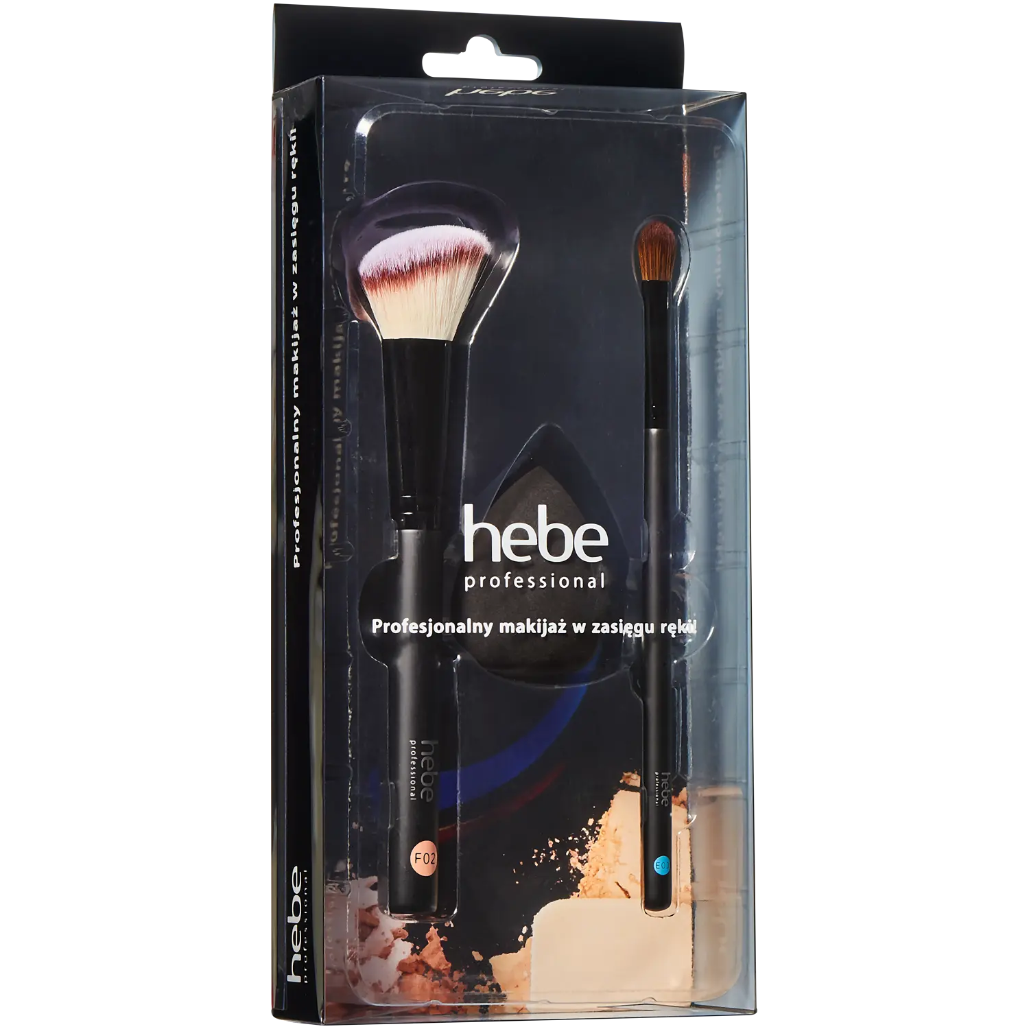 

Hebe Professional набор: кисти для макияжа, 2 шт + спонж для макияжа 3D, 1 шт.