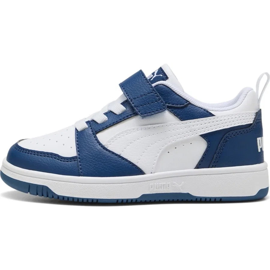 Кроссовки детские с шнуровкой Rebound V6 Lo Ac+Ps Puma, Белый