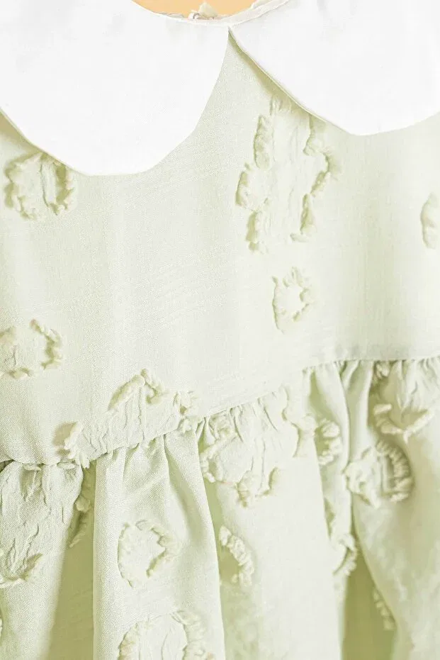 Детское платье для девочек льняное Party Mini Chics, Green — фото 4