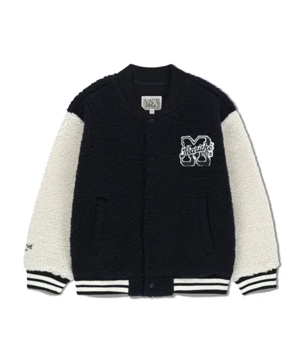 Универсальная флисовая куртка с воротником-стойкой, Varsity Marithé Kids, слоновая кость — фото 2