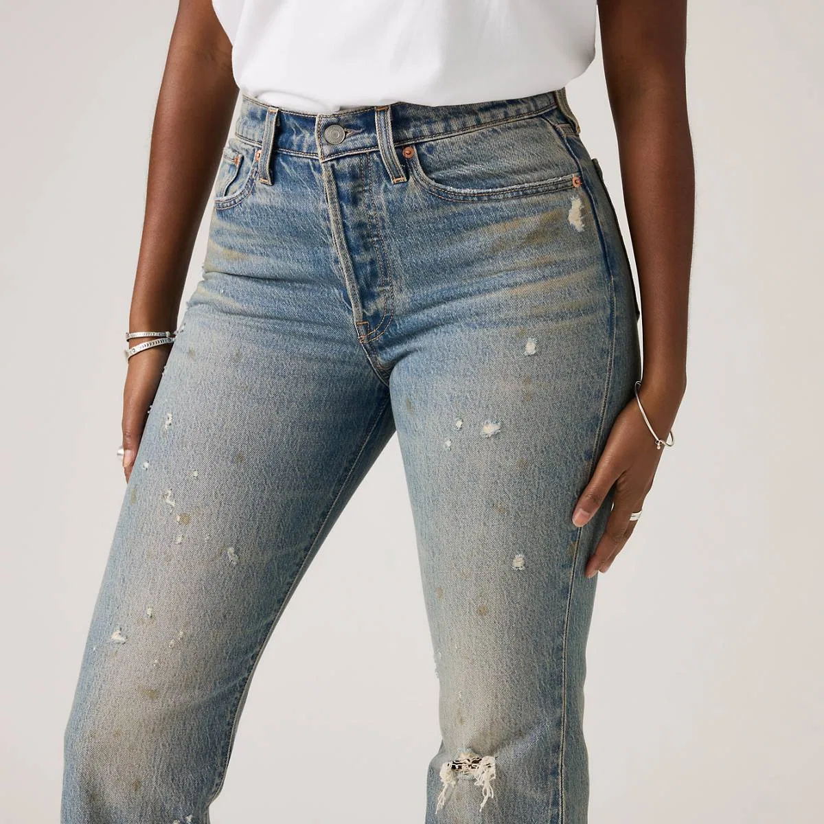 Женские джинсы-клеш Wedgie Levi's, Bite Back Wb - Medium Wash — фото 3