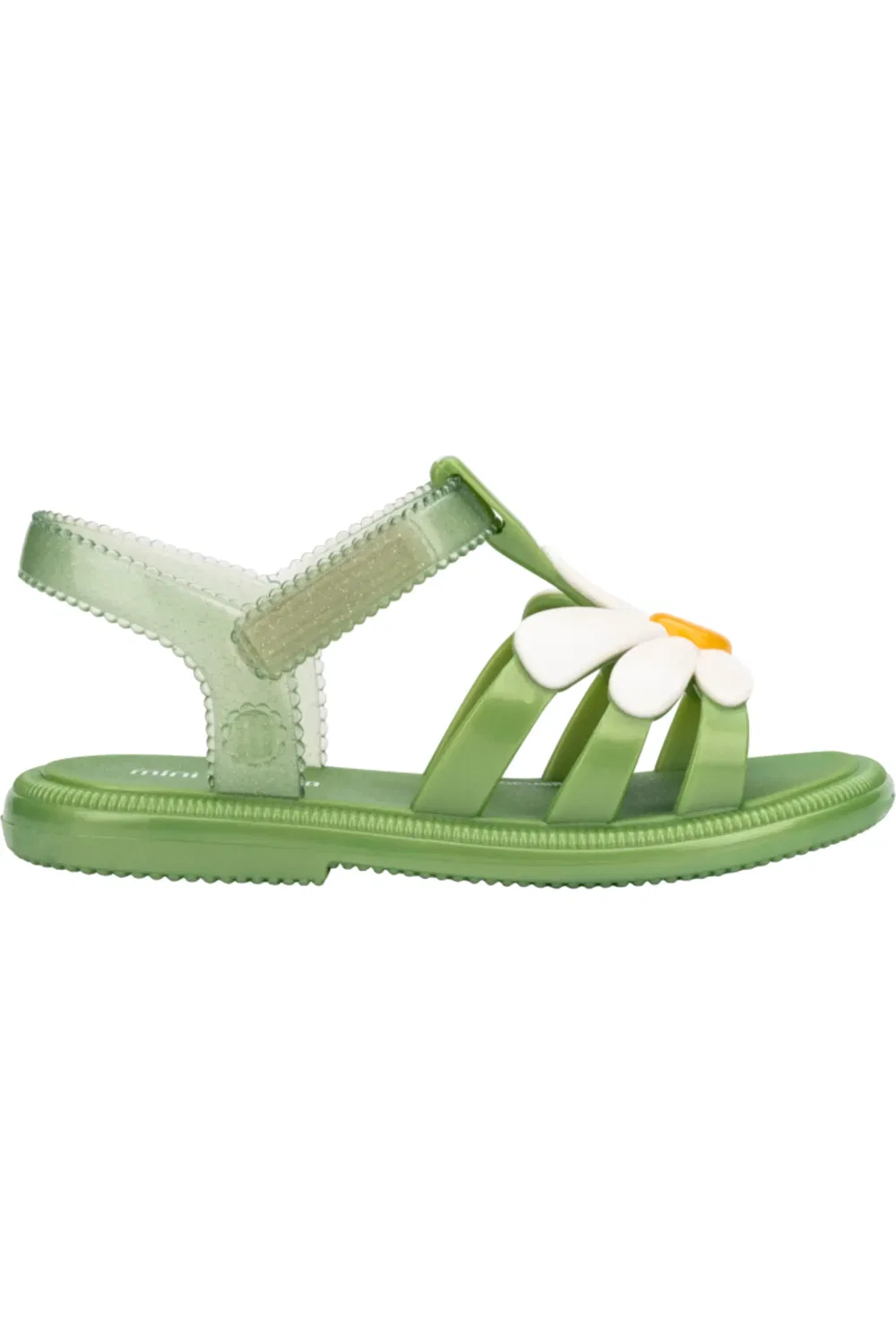 Детские сандалии с цветочными аппликациями Hip Bloomy Mini Melissa, зеленый — фото 2
