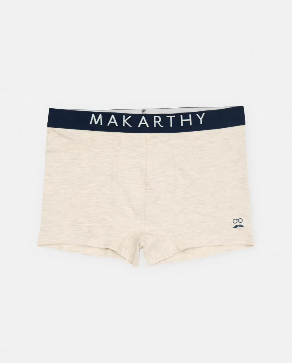 

Трикотажные боксерские шорты на резинке Makarthy, натуральный