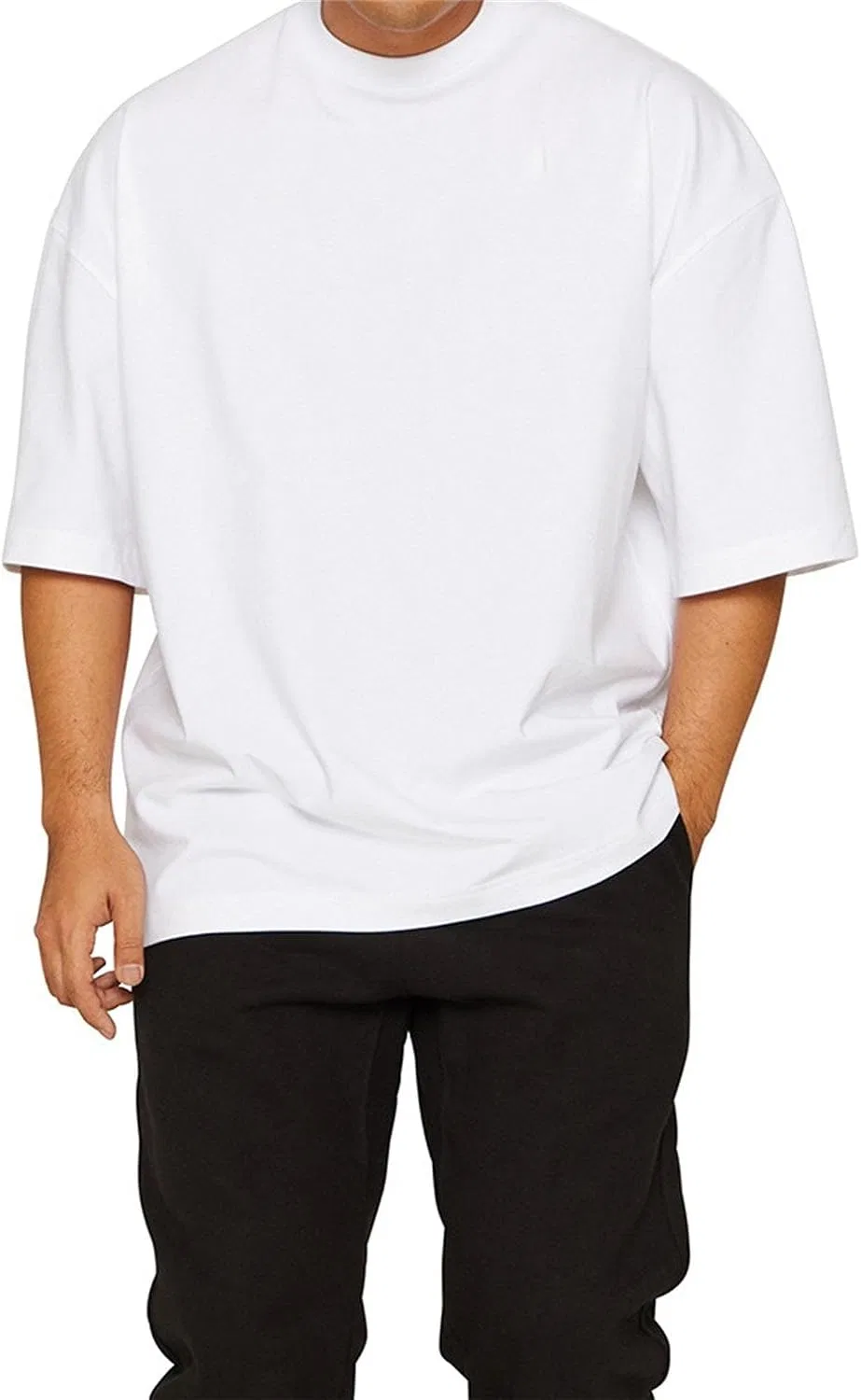 Мужская свободная футболка с круглым вырезом Athletic Running, White — фото 2