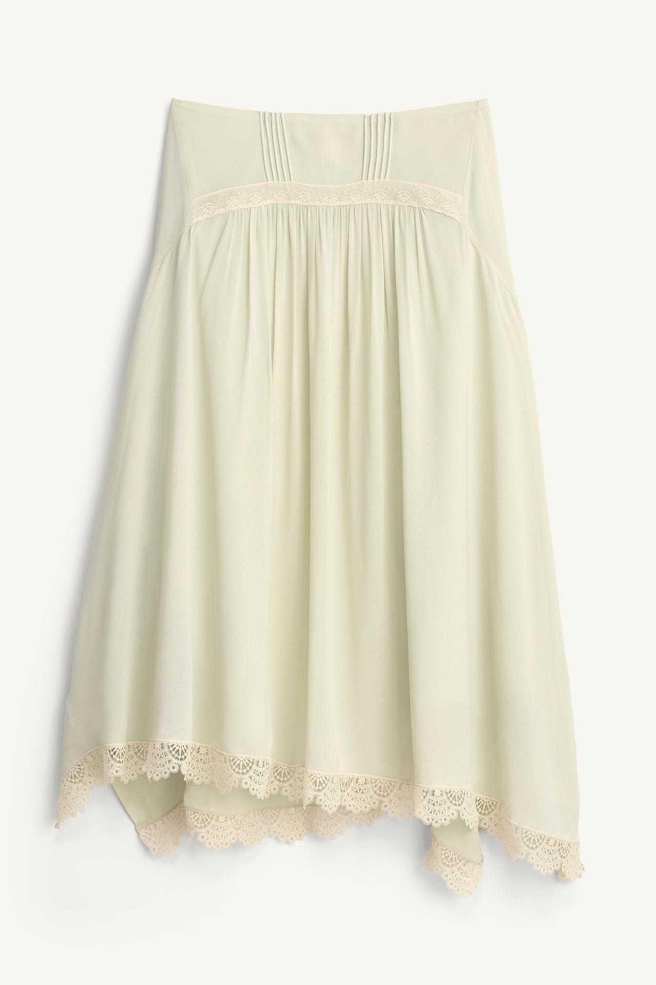 

Юбка Zara Limited Edition Lace Ruffle, светло-зеленый