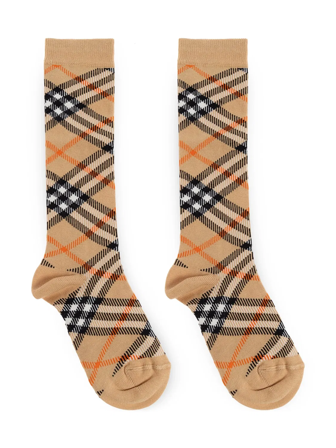 Носки Burberry в бежевую клетку