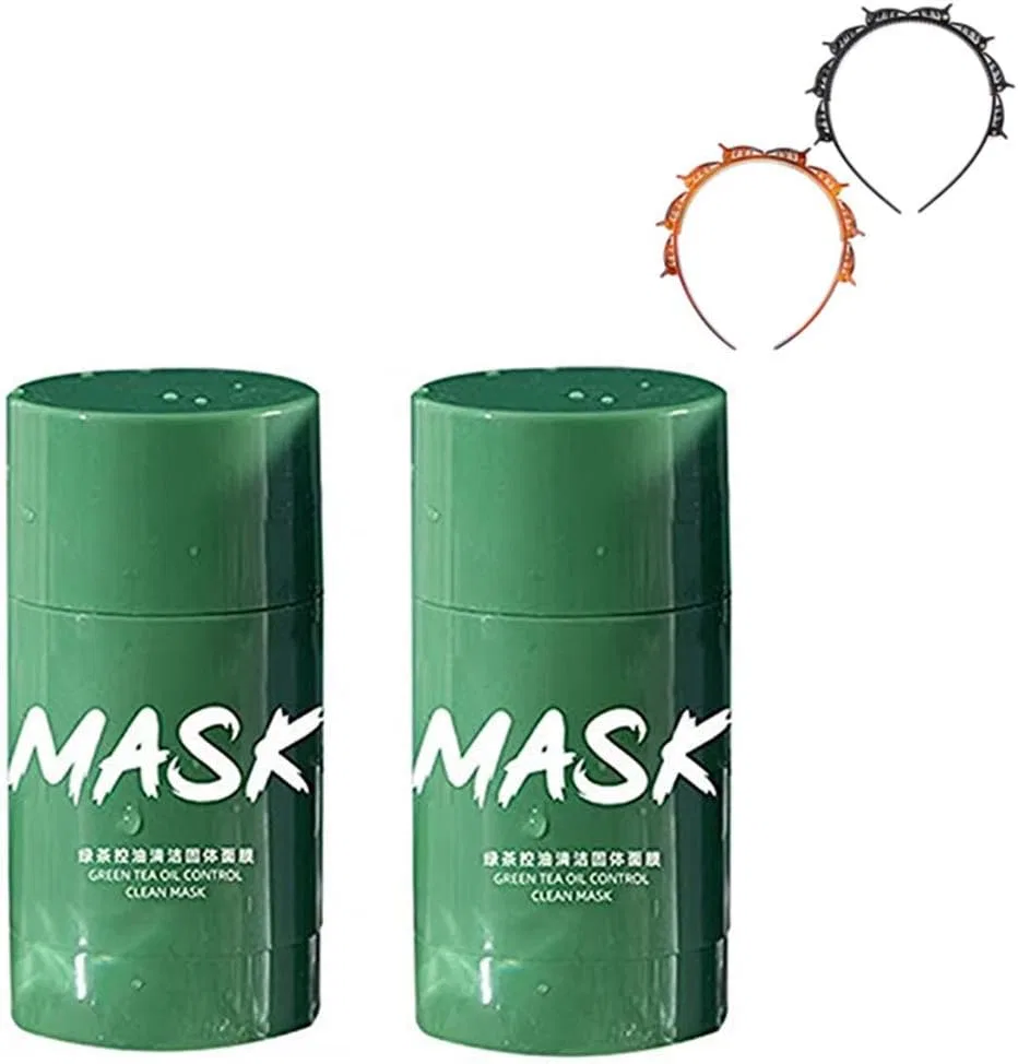Маска для лица очищающая Solid Mask, Amini, 2 шт, Green Tea + Aubergine, A2