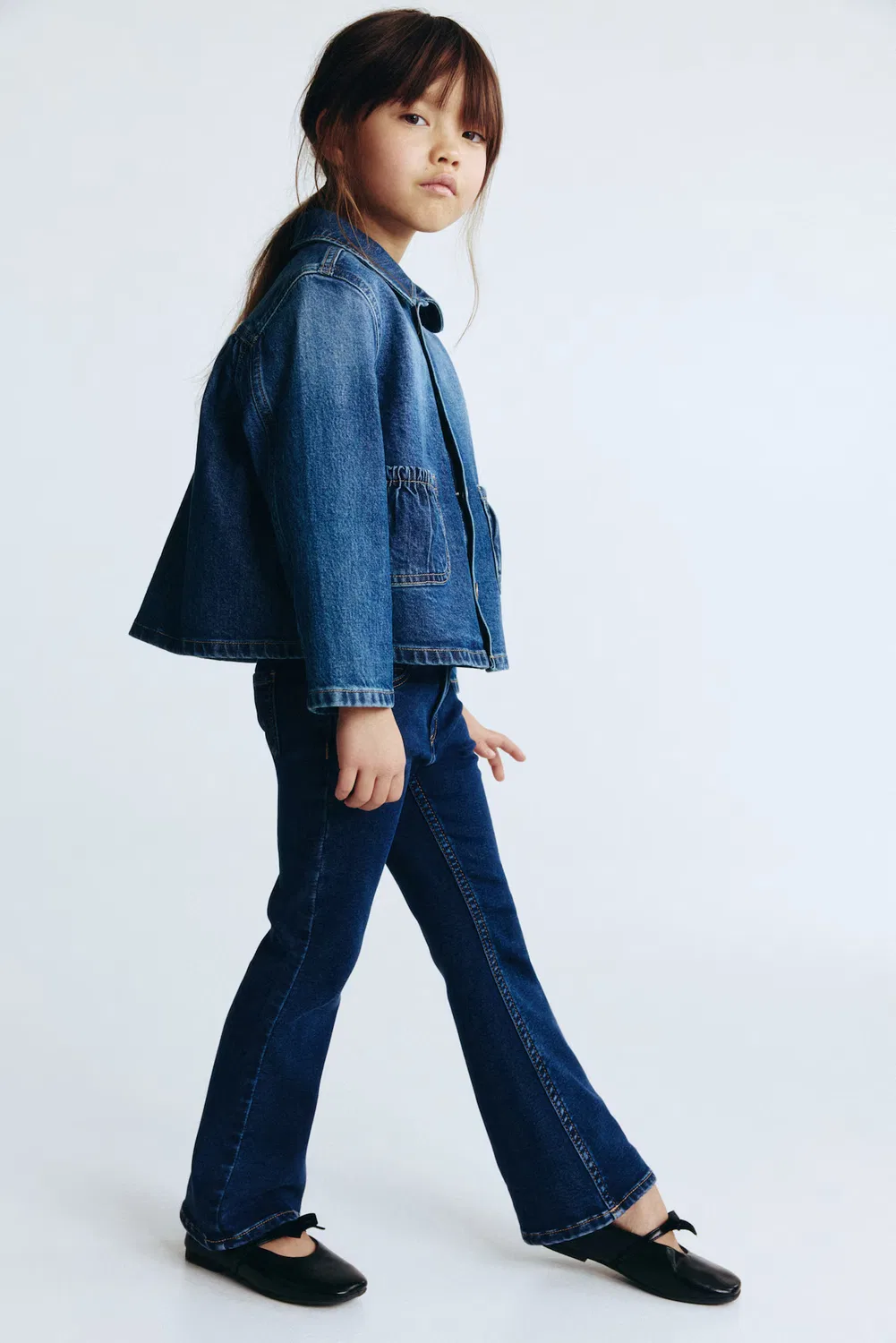 Очень мягкие джинсы-клеш H&M, Dunkles Denimblau — фото 3