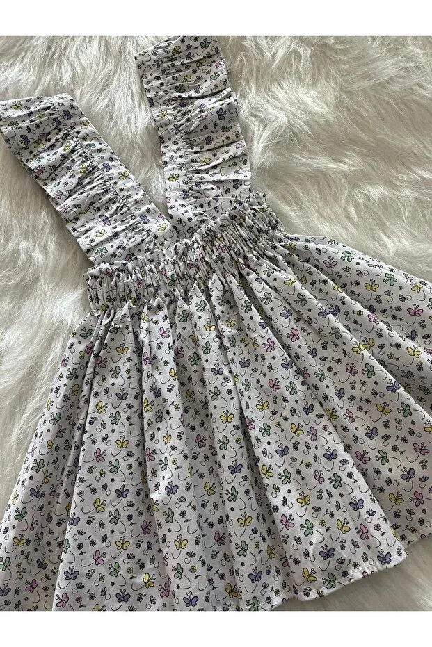 Детское платье-сарафан для девочек с воланами Eylülce Butik, White — фото 4