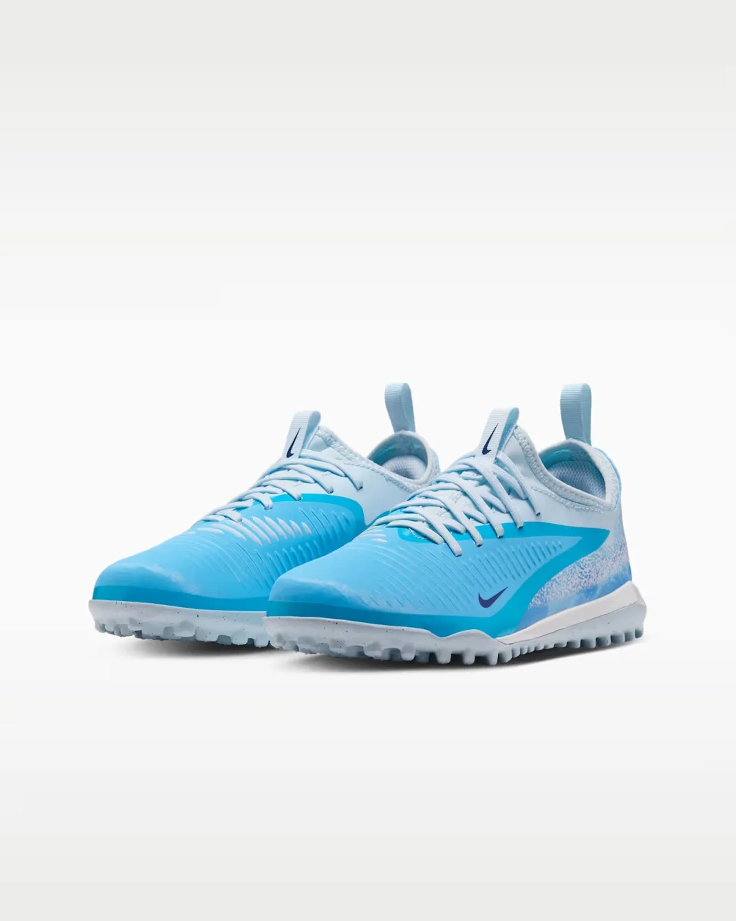 Бутсы подростковые для игры на искусственном газоне Nike Jr. Phantom 6 Low 'Erling Haaland', синий — фото 4
