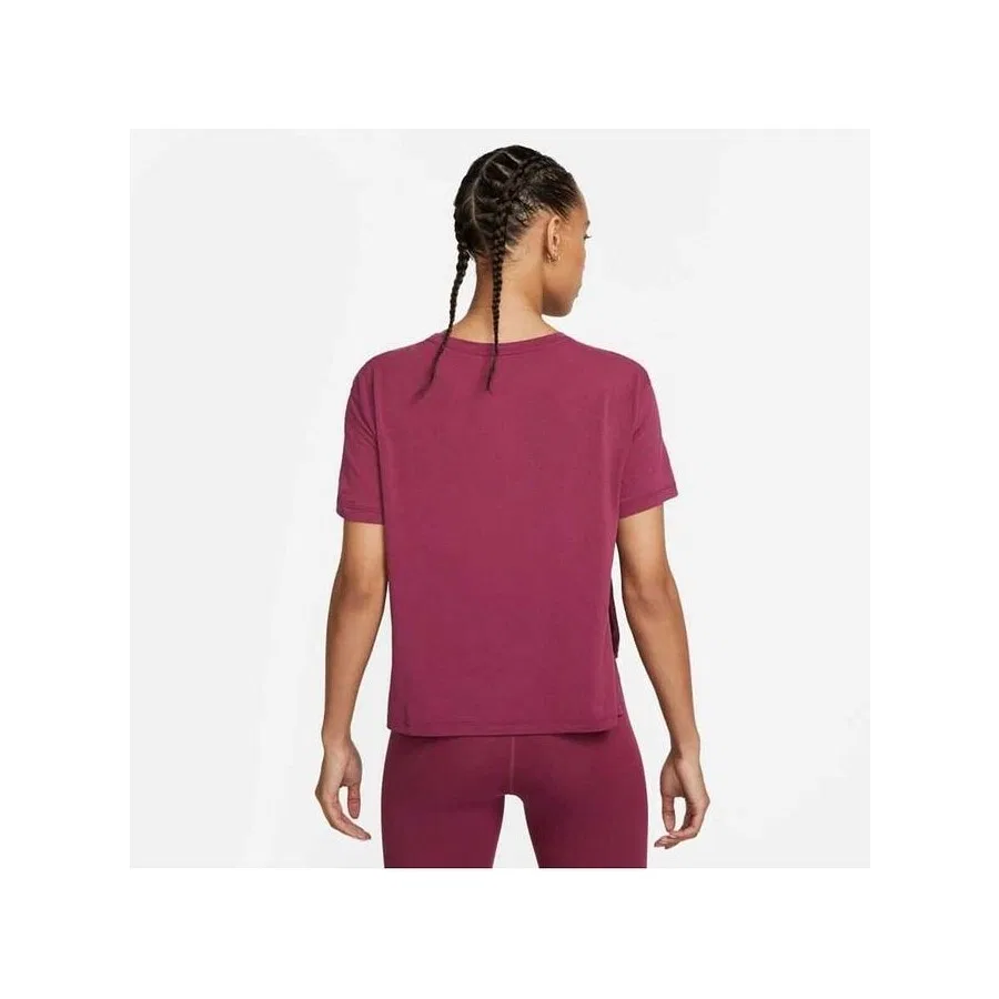 Женская футболка с коротким рукавом Yoga Dri Fit Nike, Красный — фото 2