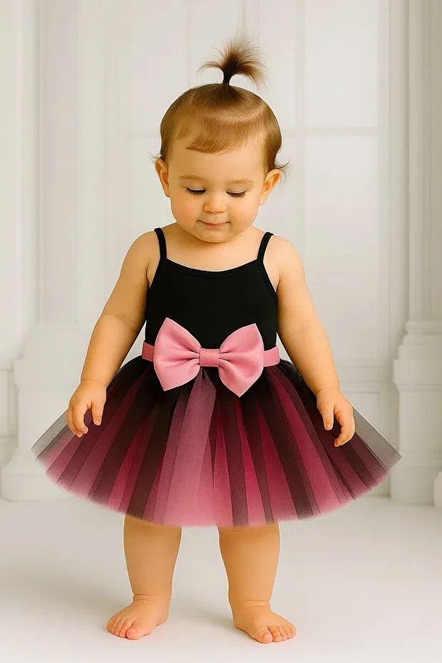 Детская юбка из фатина с бантом Princess Nsmlife, Black