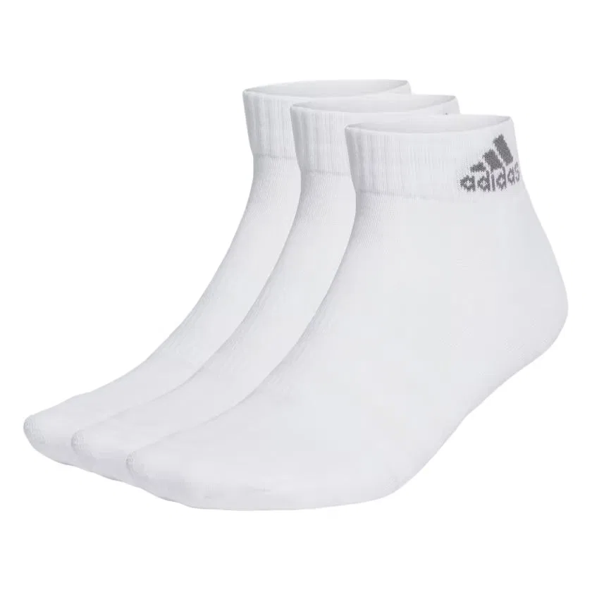 Детские носки-невидимки Adidas, 3 пары, белые