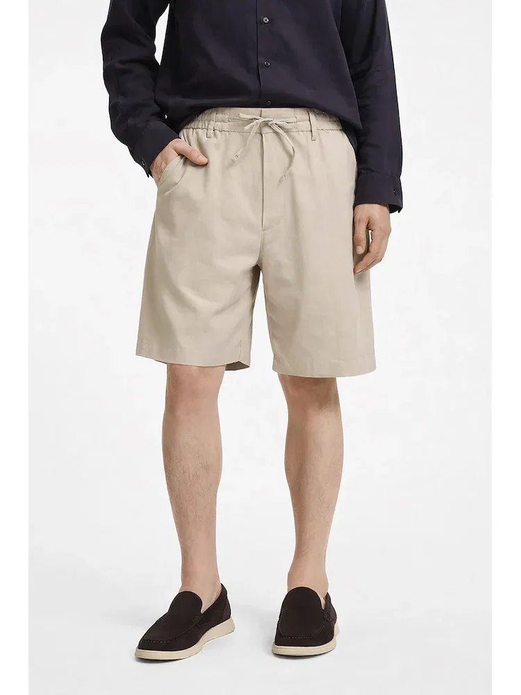 Шорты из льна, Washable Linen BOSS, Beige