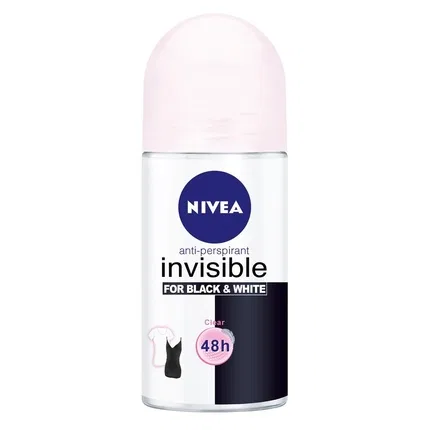 Антиперспирант-шарик Nivea Invisible For Black & White Clear, 50 мл