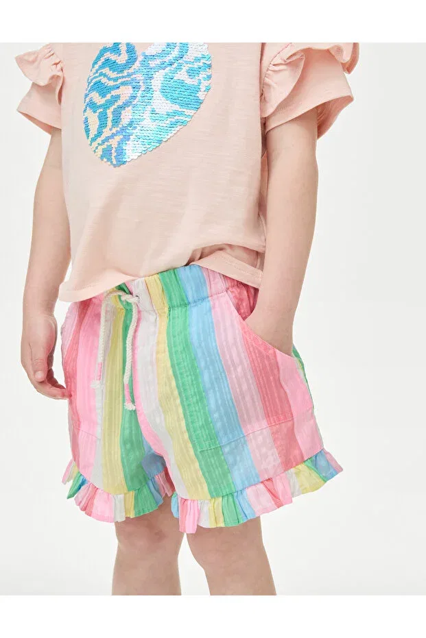 Детские шорты для девочек с принтом Marks & Spencer, Multi Color — фото 2