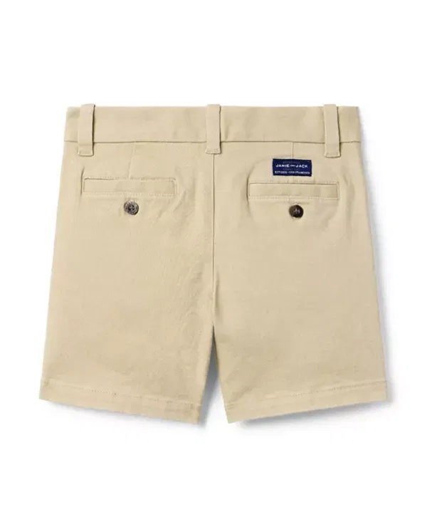 Детские шорты для мальчиков с застежкой спереди The Twill Short Janie And Jack, Khaki — фото 2