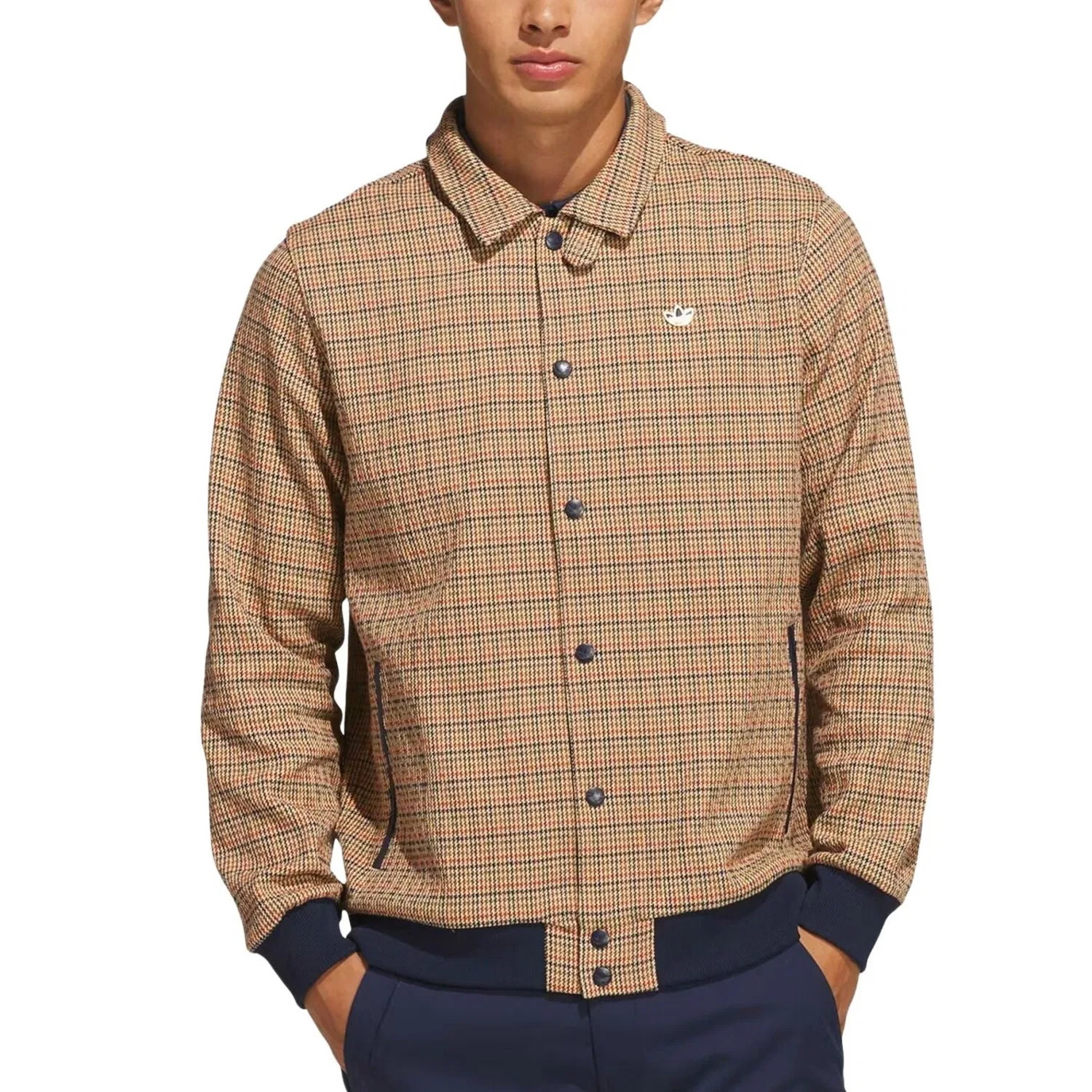 Мужская куртка Houndstooth Jacket Asia Sizing 'Shadow Brown' adidas, Shadow Brown — фото 2