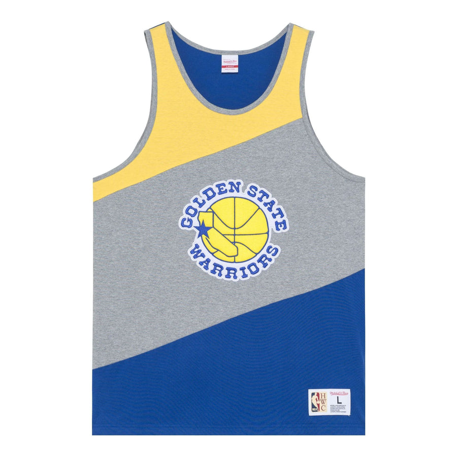 

Джерси Mitchell & Ness x NBA HWC Colorblocked Cotton Tank 'Golden State Warriors', серый