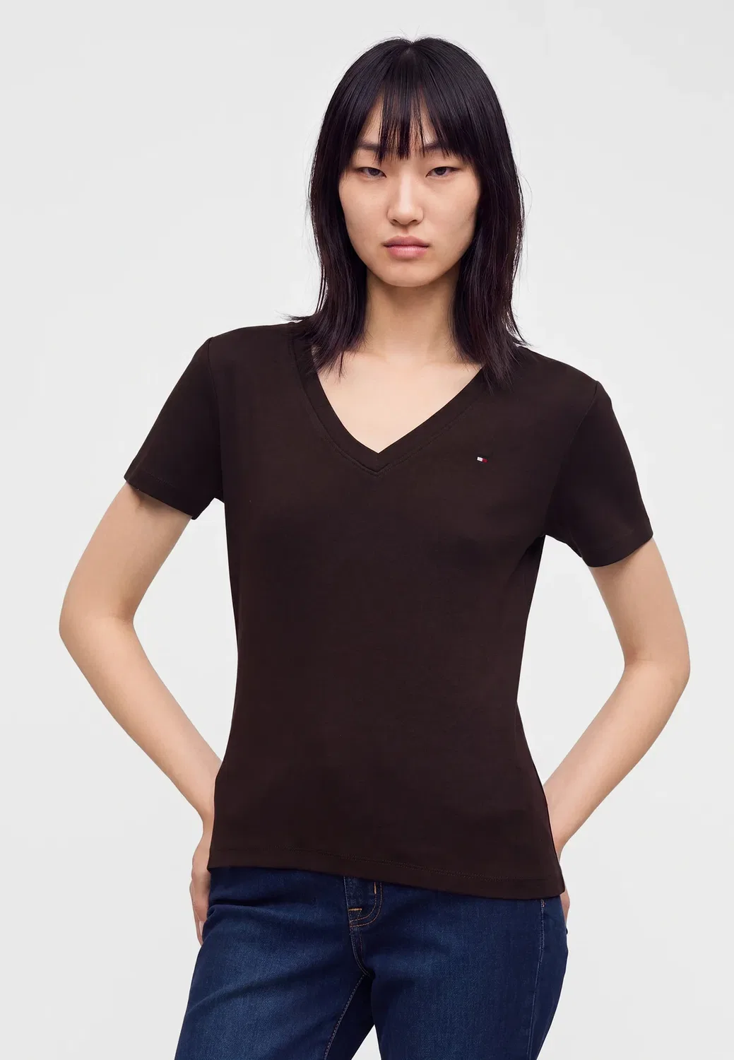 Коди - простая футболка Tommy Hilfiger, Chocolate — фото 4