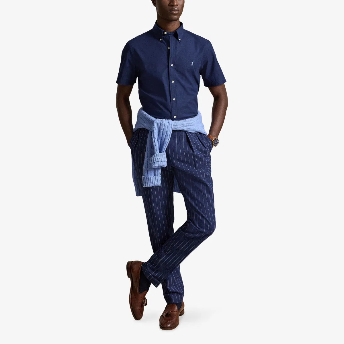 Рубашка из эластичного хлопка с вышитым логотипом Polo Ralph Lauren — фото 2