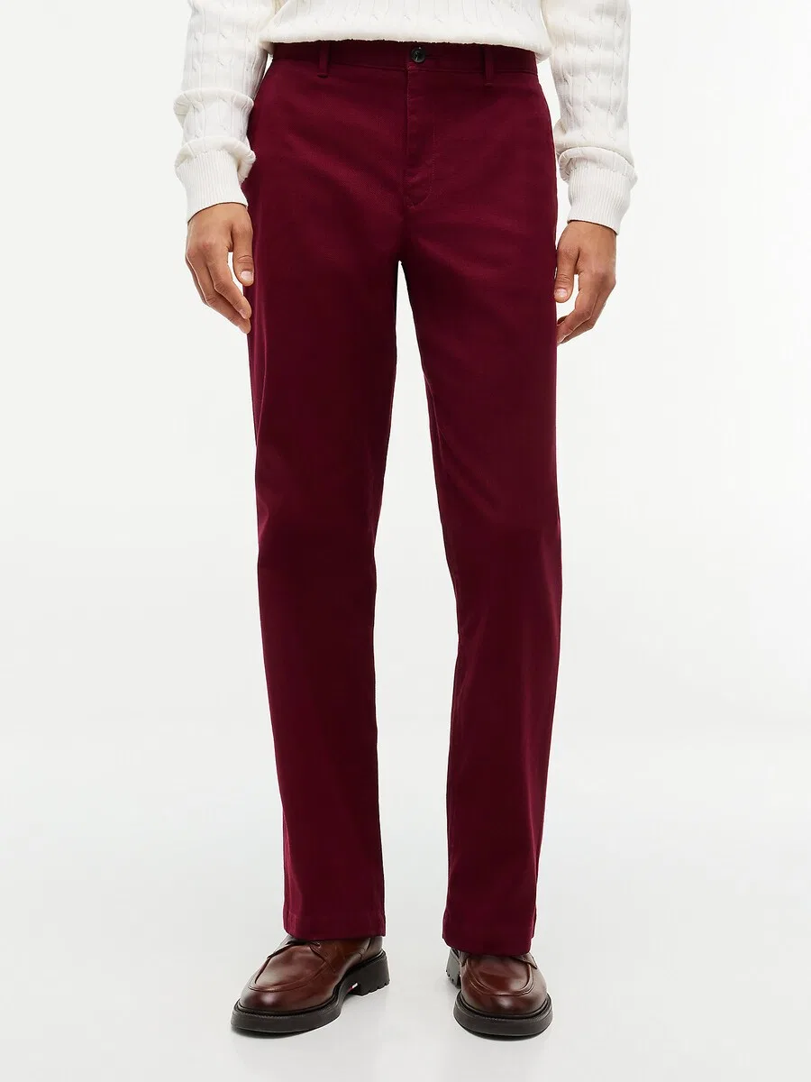 Брюки-чиносы TOMMY HILFIGER Regular Chino Pants 'Dover' в цвете Bordeaux — фото 2