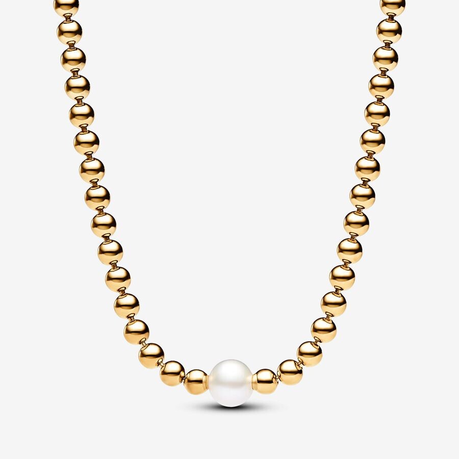 

Колье Pandora Timeless Beads, позолота/жемчуг