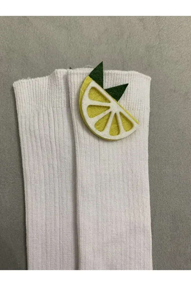 Детские носки для девочек с принтом 2 pack Hdt Store, Yellow White — фото 4