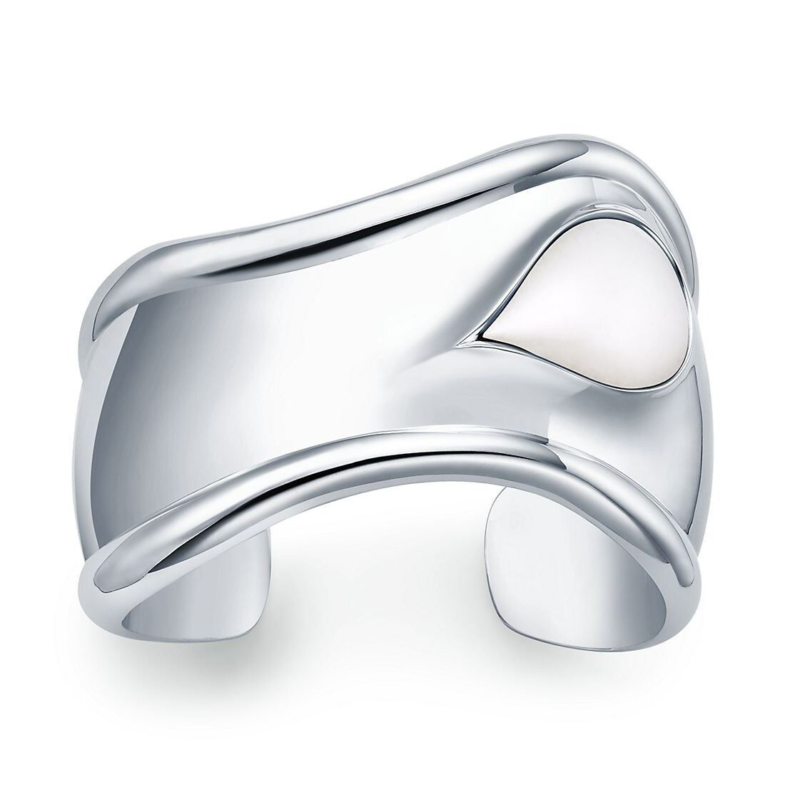 

Браслет Tiffany & Co. Elsa Peretti Small Bone, серебро/белый нефрит