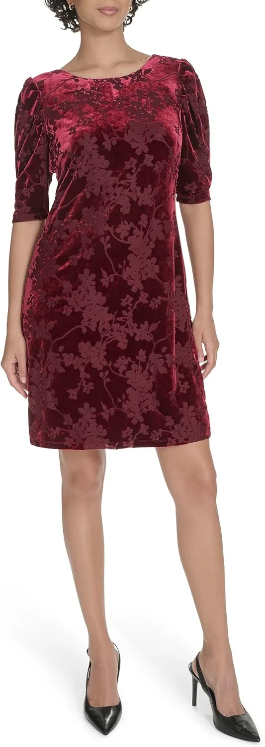 Женское платье-футляр с рукавами-фонарик Tommy Hilfiger, Beet Red — фото 2
