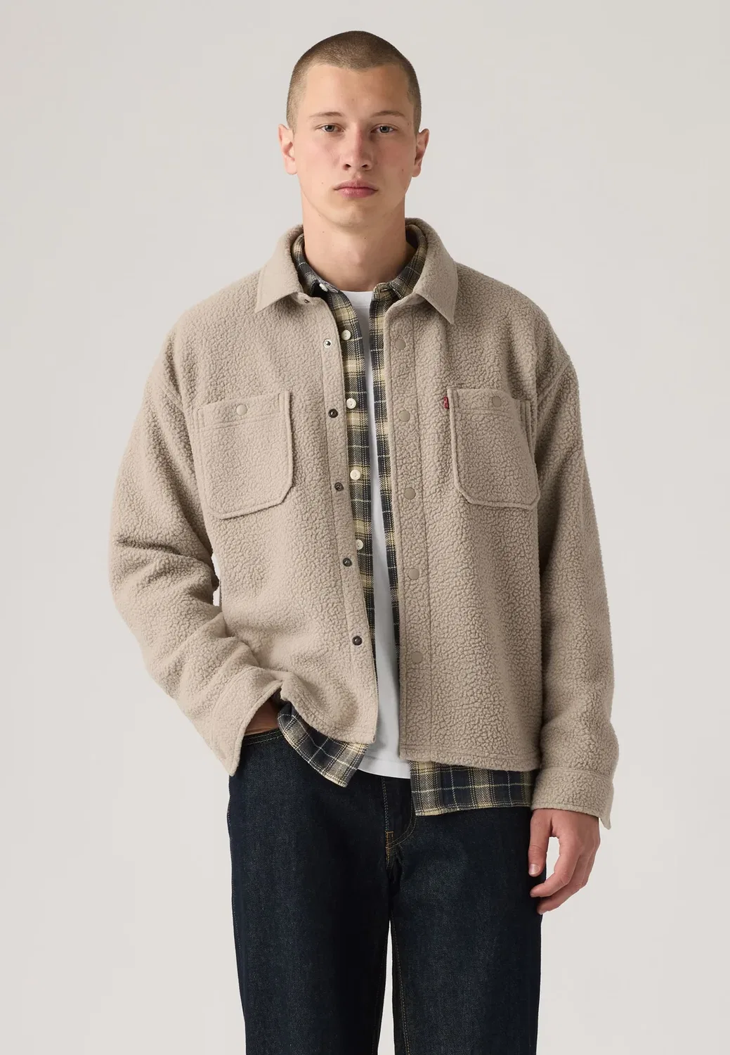 Рабочая одежда - флисовая куртка Levi'S, Vintage Khaki — фото 2