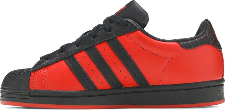 Кроссовки Adidas Marvel x Playstation x Superstar J 'Spider-Man: Miles Morales', красный — фото 4