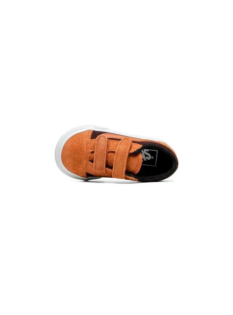Детские кроссовки с липучками Vans Old Skool, Цвет Braun — фото 3