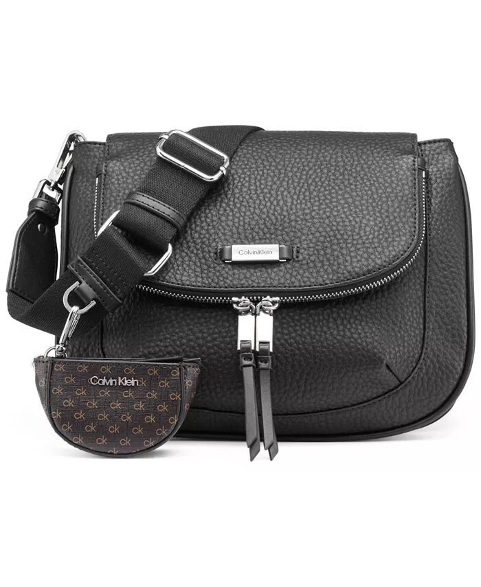

Сумка Zulle Zip-Around Crossbody с фирменным креплением Hang Off Calvin Klein, черный