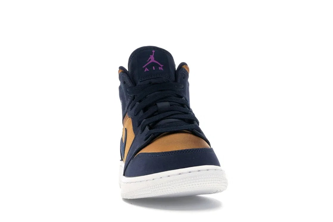 Детские кроссовки Lifestyle Jordan 1 Mid, Obsidian/Hyper Violet-Desert Ore-White — фото 2