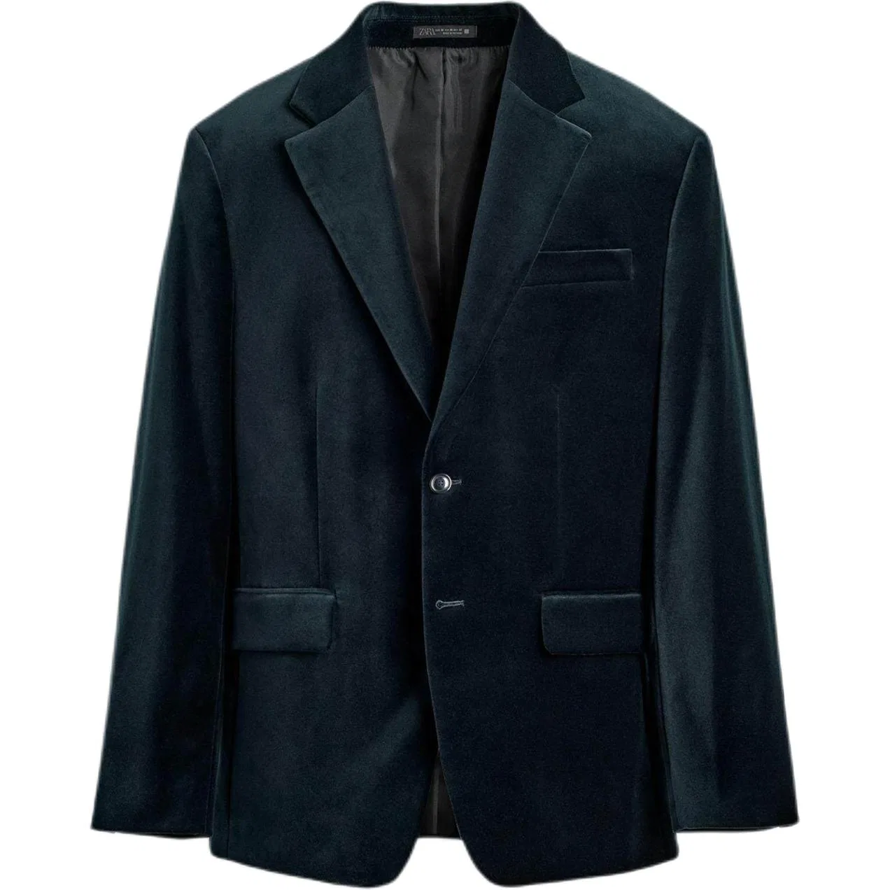 Мужской деловой костюм с пиджаком и брюками Business Suits, ZARA, Sea Blue