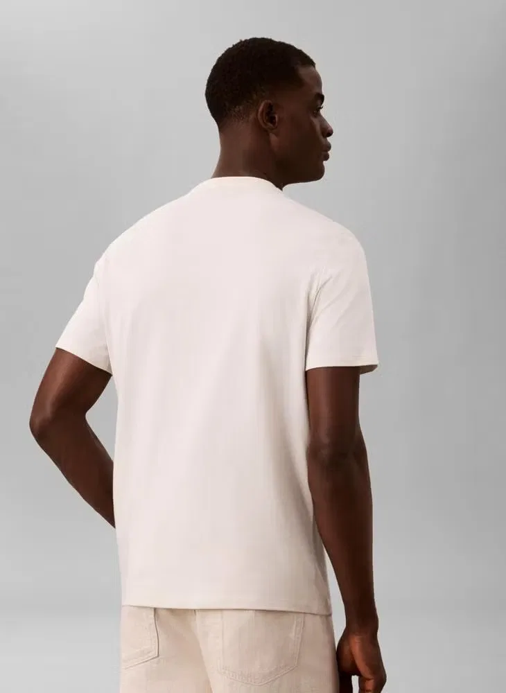 Футболка с принтом и логотипом, графическая модель, Calvin Klein, белый — фото 2