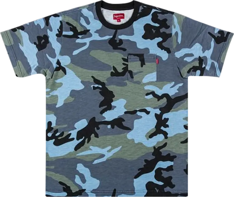Футболка Supreme Short-Sleeve Pocket T-Shirt 'Camo', разноцветный — фото 2