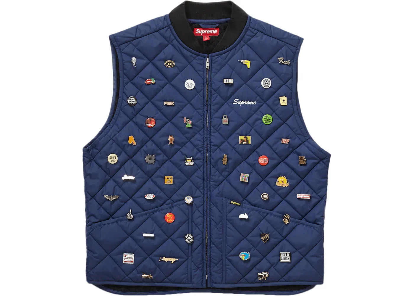 Мужской стеганый рабочий жилет Pins Quilted Work Supreme, темно-синий