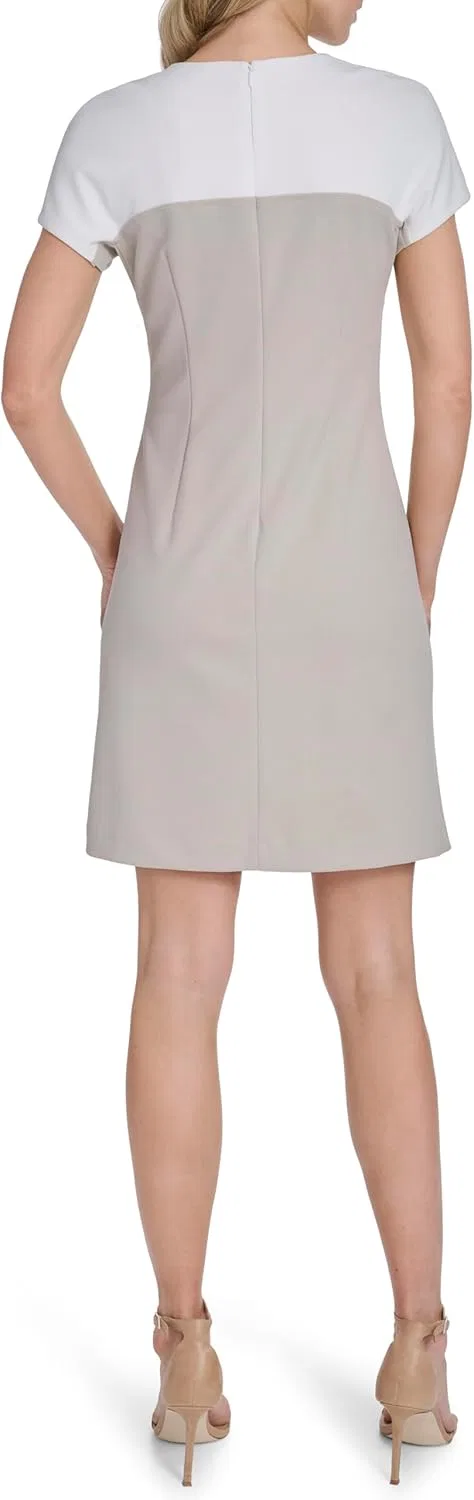 Женское платье-футляр с коротким рукавом Tommy Hilfiger, Khaki/Ivory — фото 3