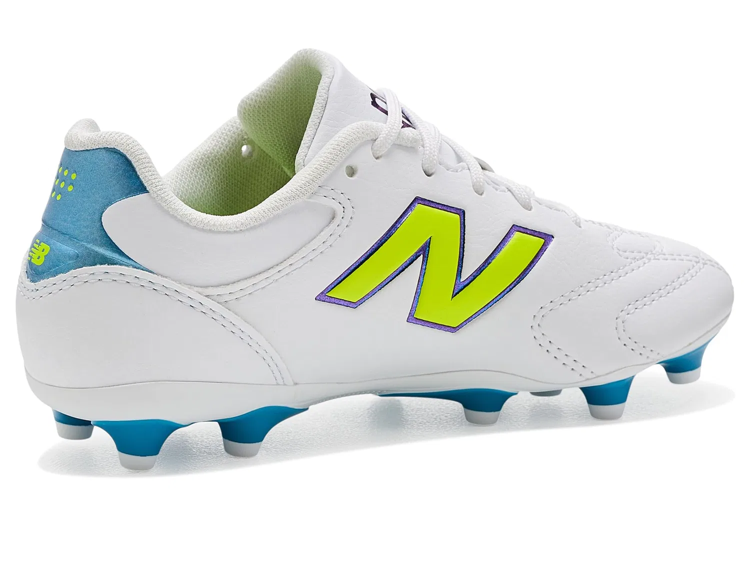 Бутсы 442 Team Junior Fg V3 (для маленьких и больших детей) New Balance Kids, Nb 103 White/Alkaline Green — фото 4