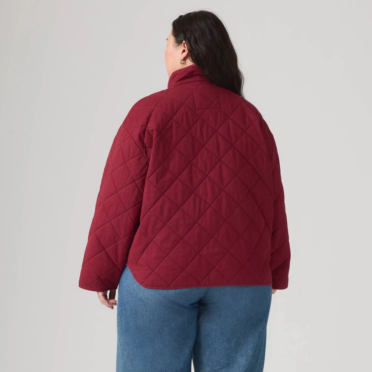 Хлопковая куртка с ромбовидной стежкой (большой размер) Levi's, Red - Red — фото 4