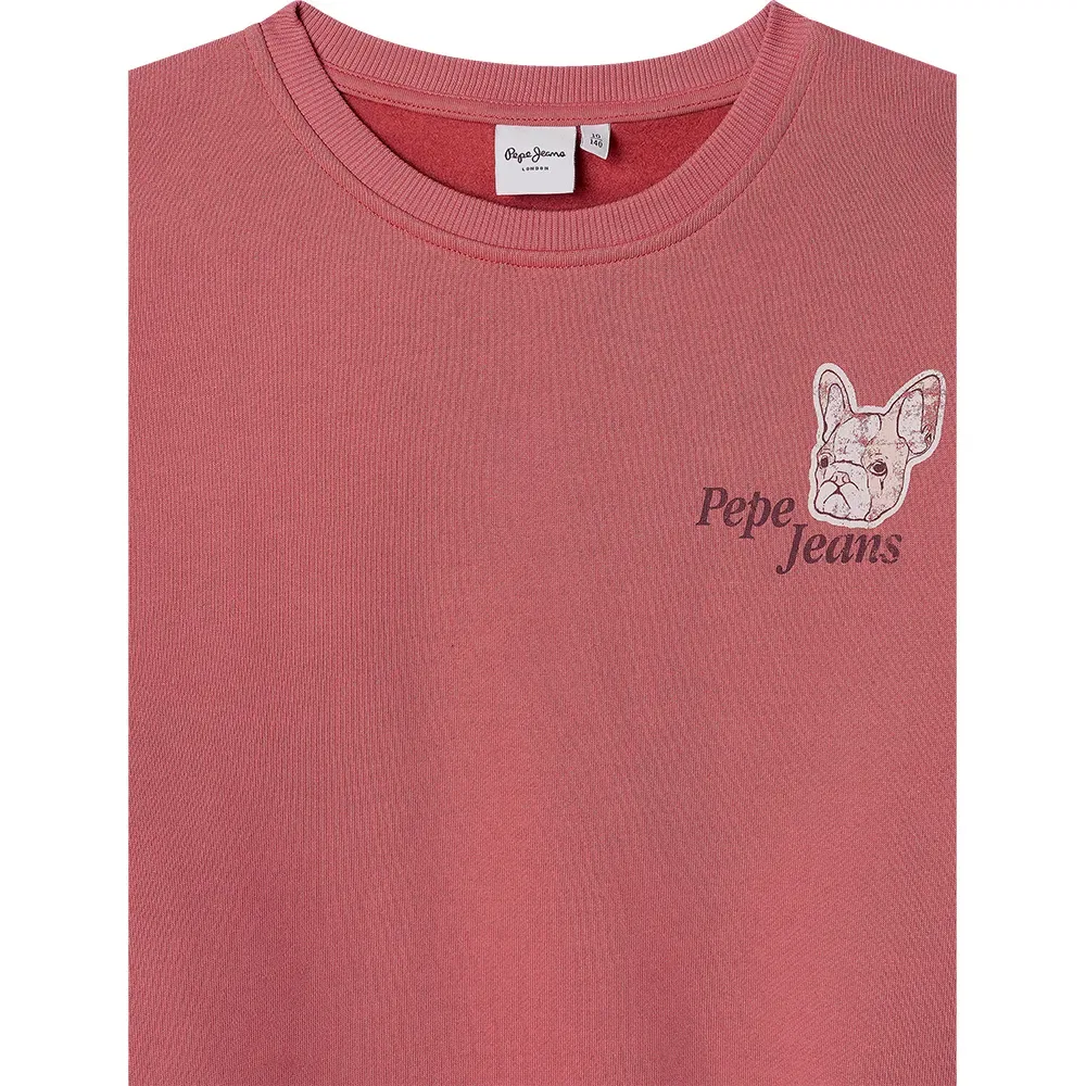 Детский свитшот для девочек с принтом Penelope Pepe jeans, Pink — фото 3