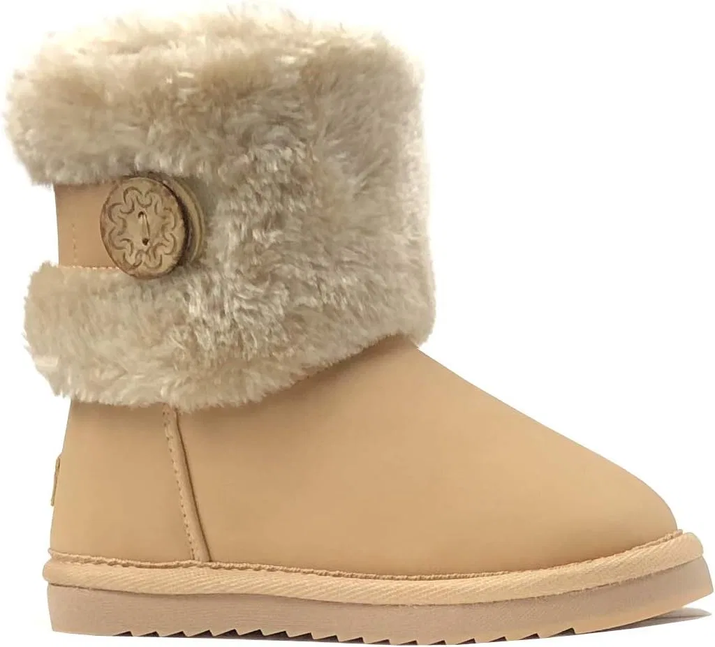 Детские сапоги для девочек с бантом-бабочкой REDVOLUTION, Beige