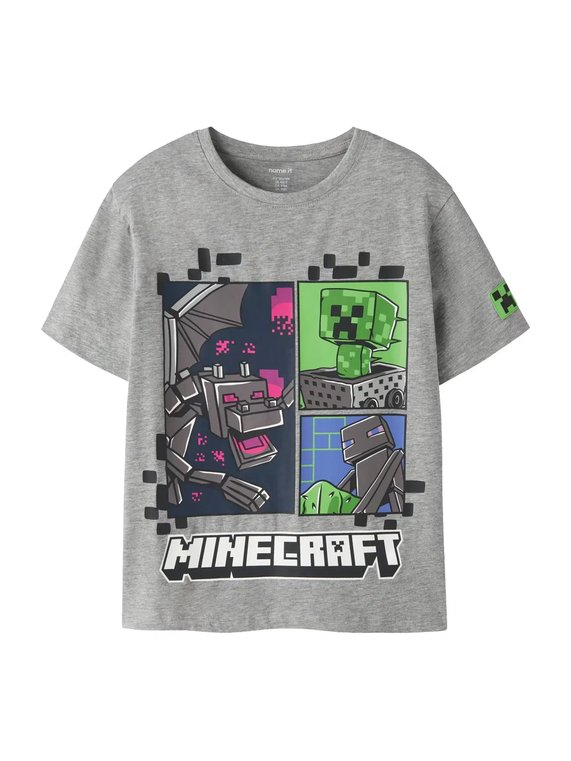 Футболка Name It NKMMykin Minecraft серого цвета